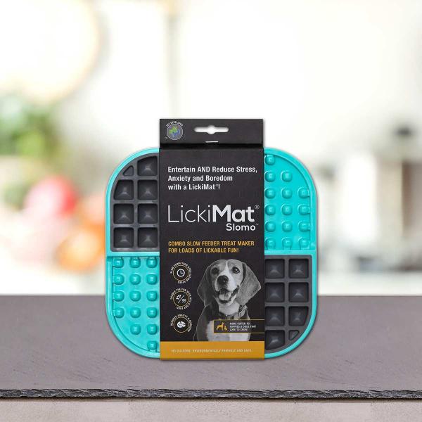 LickiMat Slomo Dog Turquoise